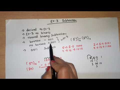 Unit 1 L2.2 | Excess -3 Subtraction | Subtraction Using Ex-3 Code | Excess 3