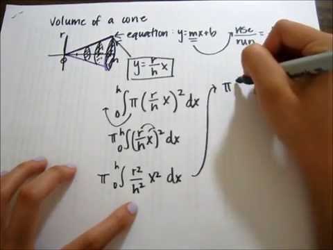 Deriving the Equation for the Volume of a Cone