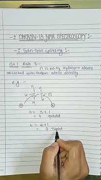 SPIN SPIN SPLITTING :-CARBON-13 NMR SPECTROSCOPY #shorts #carbon #chemistry #education