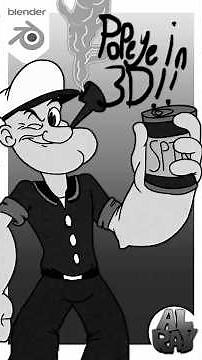 Making Popeye the Sailor Man in 3D!! | Blender Timelapse | 3D Art