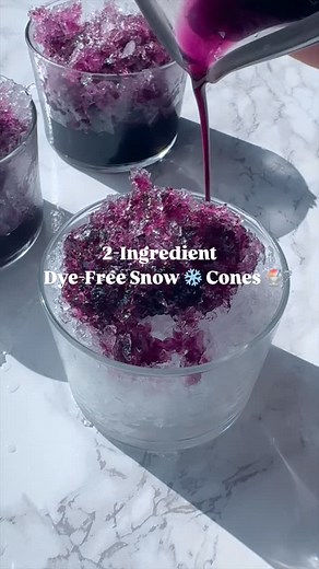 Elaine Gordon on Instagram: "Comment “SNOW CONE” for the recipe + link to my favorite budget-friendly snow cone machine 🍧❄️🧊 These homemade snow cones are made without any artificial dyes or refined sugar - just 2 simple ingredients and so much vibrant, fruity goodness 💜They’re incredibly refreshing and on repeat over here during this heat wave. My kids are obsessed. Just briefly heat frozen wild blueberries 🫐 with a touch of maple 🍁 syrup (microwave or stovetop), strain the juice, and pour