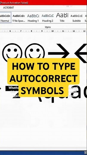 Autocorrect symbols #shorts #microsoft