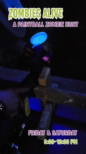 Do you have what it takes? Join the #paintball #zombie hunt Friday & Saturday from 6-10pm!🧟‍♀️🔫 This weekend and next weekend only. Tickets sold at the door each night. More info at www.urbanwarfarepaintball.net/zombies-alive-event | Urban Warfare Paintball & Laser Tag