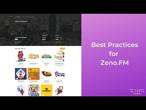 Best Practices for Zeno.FM
