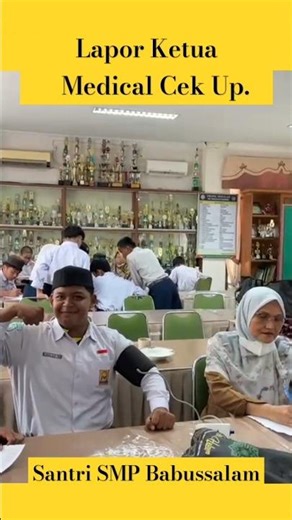 Report from the Head of Medical Check-up of Babussalam Middle School Students: All of them are he...