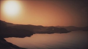 The unhospitable surface of Titan with a lake