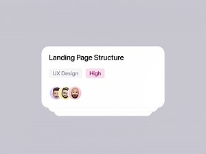 Card stacking microinteraction