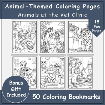 Printable Coloring Pages for Kids | Animals at The Vet Clinic | Grades K-5