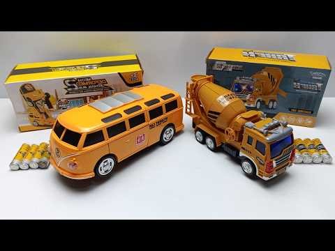 ASMR Toy Unboxing: Funny Clown, Fire Engine & School Bus Robot!