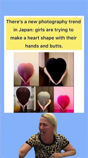 There's a new photography trend in Japan: girls are trying to make a heart shape with their …