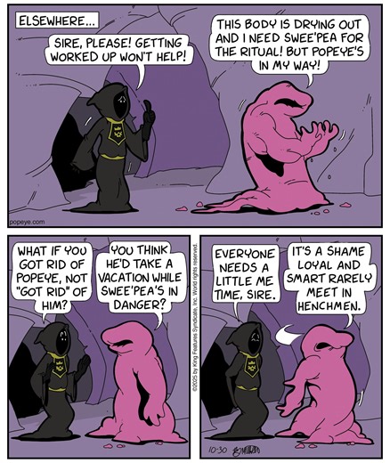 Olive & Popeye Comic Strip 2025-10-30 | Comics Kingdom