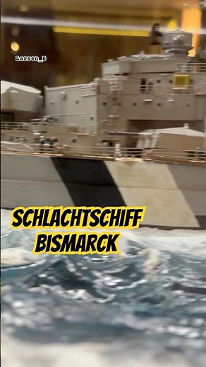 Epic Bismarck Battleship Scale Model! 🚢 #ww2 #scalemodel #militaryhistory #bismarck #shorts