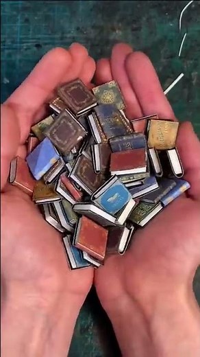 Super easy way to make realistic miniature books (really quickly)!! #youtubeshorts #shorts
