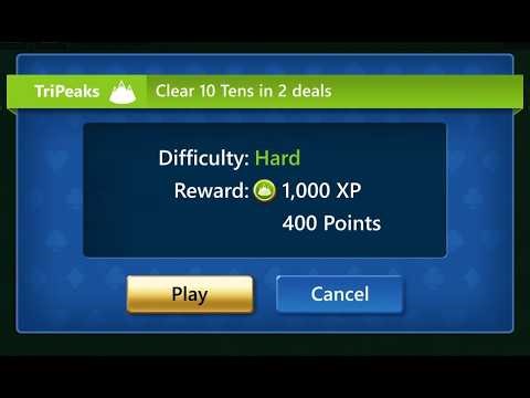 TriPeaks - HARD - February 18, 2026 - Microsoft Daily Challenge - Solitaire