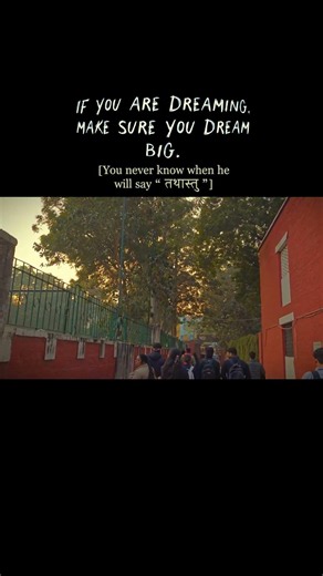If you are dreaming, make sure you Dream big, You never know when he will say tathastu ! #shorts
