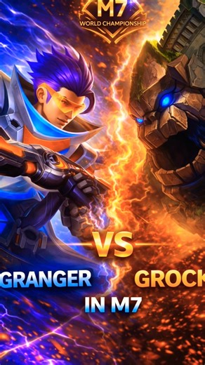 GRANGER vs GROCK 😱🔥 | M7 SNIPER vs WALL CLASH! #mobilelegends #shorts #viral #shortvideo #mlbb