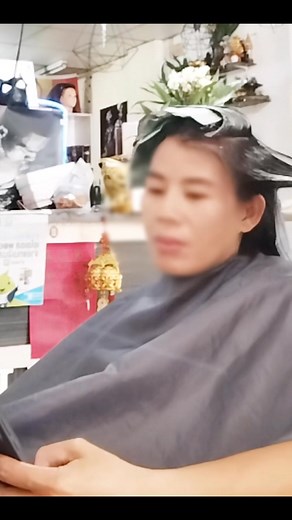 #hairstyle cut n basic color !! #แม่ค้า #ขายล็อตเตอรี่ คนสวย | Flexible Cut Professional