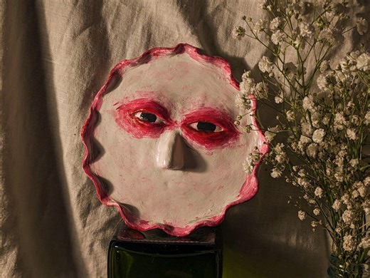 Air Dry Clay Jewelry Holder, Decorative Face Dish - Etsy
