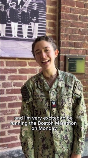 Musician 1st Class Amelia Merriman runs the Boston Marathon this upcoming Monday, April 20. ⚓️