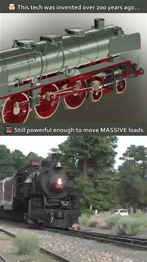 This 200-Year-Old Tech Still Moves Thousands of Tons! 🚂🔥 #engineering #locomotive