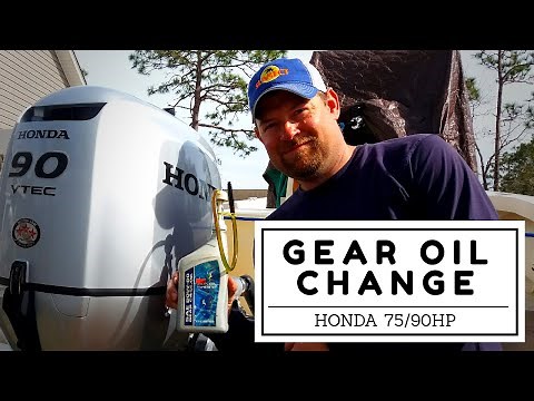 Changing Gear Oil Honda 75/90hp Outboard