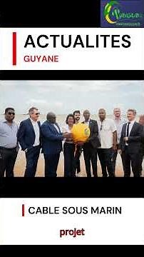 Landing of the Lum@linken submarine cable in French Guiana.