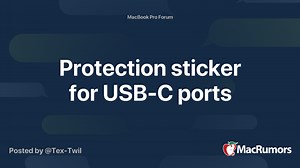 Protection sticker for USB-C ports