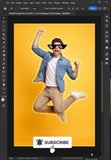 Create Outline Stroke Effect in photoshop