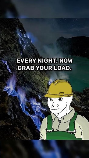 The Lava Inside This Indonesian Volcano Burns Electric Blue 🌋