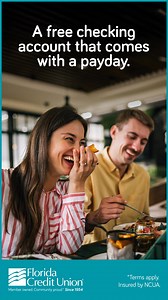 Banking that pays you back—literally. Open a free FCU checking account, set up direct deposit, and get $300. | Florida Credit Union