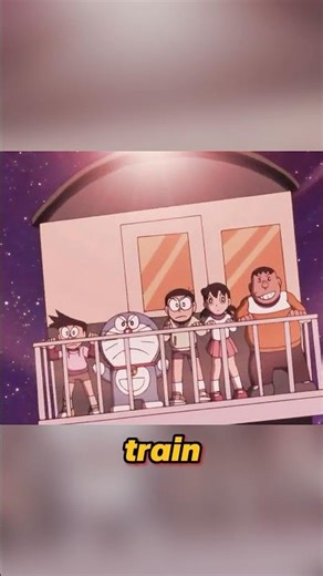 Nobita boarded a train to space.But a meteorite deviated from the track and hit the train.#doraemon