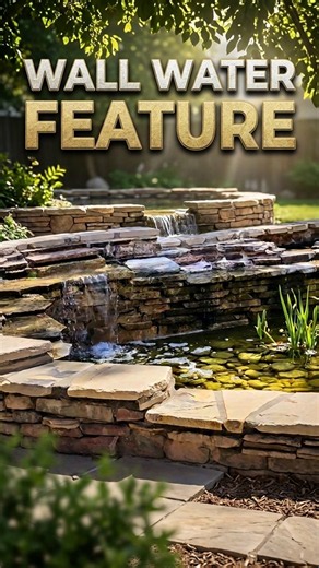 Why Every Garden Needs A Tiered Wall Water Feature 💧🪴 #landscaping #outdoor #home