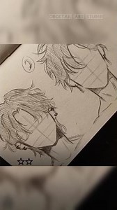 Easy Way to Draw Male Anime Hair ✍️#AnimeArt #DrawingTutorial #HowToDraw #MangaArt