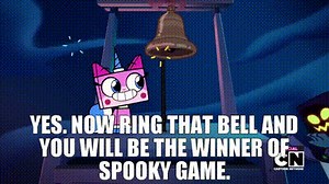 Yes. Now ring that bell and you will be the winner of Spooky Game.