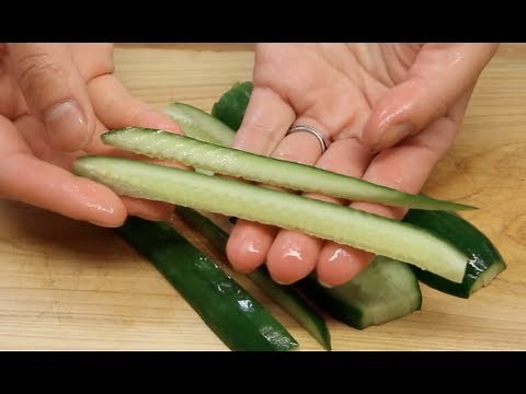 How to Slice Cucumber for Sushi Rolls