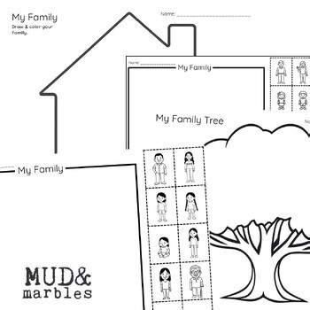 My Family Cut and Paste Activities | Preschool & Kindergarten | Multicultural