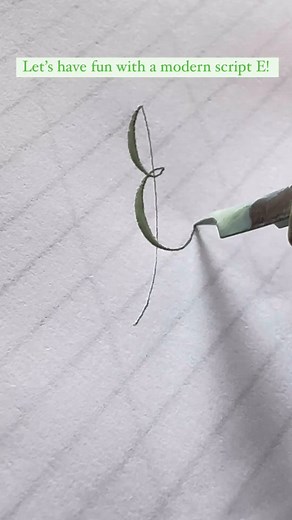 40K views · 211 reactions | Which one is your favorite??  Share with someone whose name starts with E ✌️❤️‍ Modern script Calligraphy WRITTEN BY// @suzcunningham #calligraphy #modernscript #pointedpen #copperplatecalligraphy #flourish #CalligraphyMasters | Calligraphy Masters | Facebook