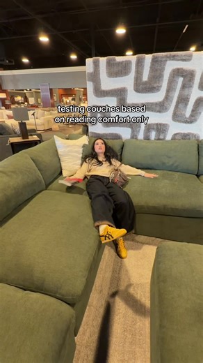 couch shopping but i need to know if it’s good for reading 😭😭😭 if it doesn’t work for a 3 hour reading session it’s a no #furnitureshopping #bookish #booktok #home #movingout