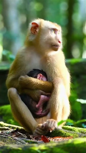 Newborn Monkey’s First Moments With a Predator Nearby