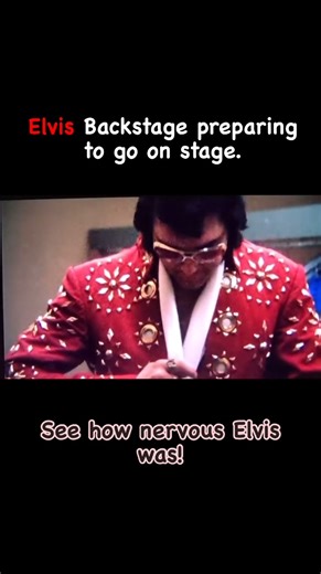 Elvis Presley backstage preparing for his stage performance. You can feel and see how nervous Elvis still was! 🥰🥰🥰 | Love Rock Music Forever