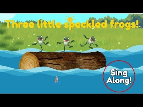 Three Little Speckled Frogs | Kids Nursery Rhyme | Bouncy Bug Music
