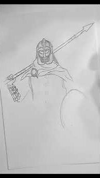 Quickly drawing an Anglo Saxon warrior. #drawing #practice
