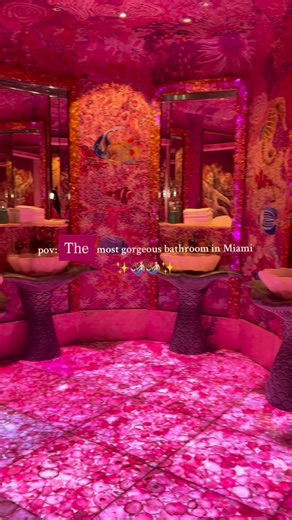Pri’s NYC Eats & Adventures on Instagram: "a literal DREAM of a bathroom… this is Sexy Fish, Miami! The women & men’s rooms are magical & truly make you feel like you’re under the sea ✨🧜‍♀️ @sexyfishmiami #miami #thingstodo #activities #bars #bestrestaurants Miami Best Restaurants Hidden Gem"