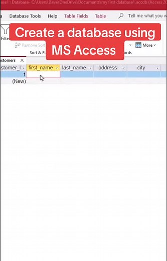 How to Create a Database Using MS Access