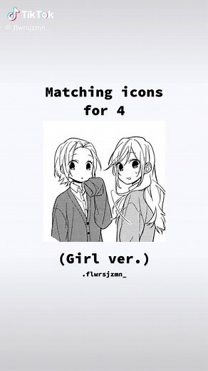 Matching 4 Friends Anime Icons for Aesthetic PFPs