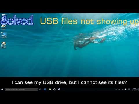 Solved- USB Drive files not showing but space used