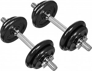 [Hot Item] Adjustable Barbell Lifting Dumbbells Weight Set 20kg Black
