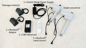 Set up LINAK® single actuator system with massage in your comfort bed