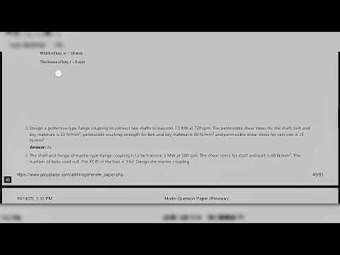 Design of Machine Elements Important questions ||| DME ||| DBPC
