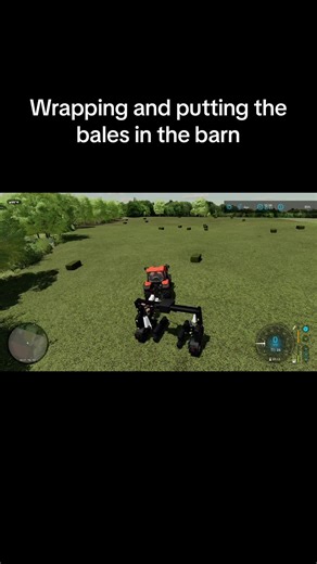 Wrapping and storing the bales. #fs22 #farmingsimulator22 #farmingsimulator #johndeere #kubota #fyp #foryoupage